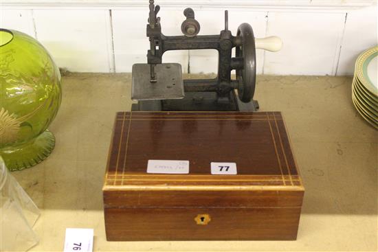 Miniature sewing machine & sewing box